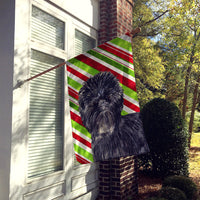 Affenpinscher Candy Cane Holiday Christmas Flag Canvas House Size