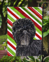 Affenpinscher Candy Cane Holiday Christmas Flag Garden Size