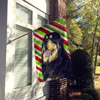 Tibetan Mastiff Candy Cane Holiday Christmas Flag Canvas House Size