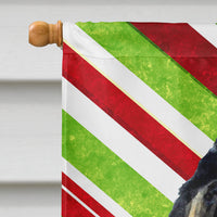 Tibetan Mastiff Candy Cane Holiday Christmas Flag Canvas House Size