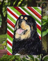 Tibetan Mastiff Candy Cane Holiday Christmas Flag Garden Size