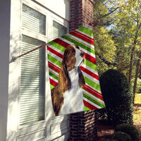 Springer Spaniel Candy Cane Holiday Christmas Flag Canvas House Size