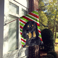 Gordon Setter Candy Cane Holiday Christmas Flag Canvas House Size