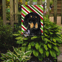 Gordon Setter Candy Cane Holiday Christmas Flag Garden Size