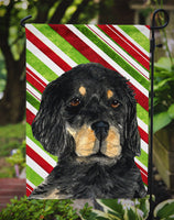 Gordon Setter Candy Cane Holiday Christmas Flag Garden Size