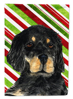 Gordon Setter Candy Cane Holiday Christmas Flag Garden Size