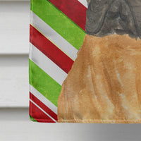 Bullmastiff Candy Cane Holiday Christmas Flag Canvas House Size