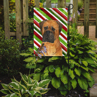 Bullmastiff Candy Cane Holiday Christmas Flag Garden Size