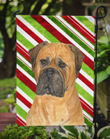 Bullmastiff Candy Cane Holiday Christmas Flag Garden Size