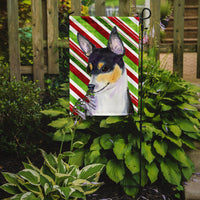 Chihuahua Candy Cane Holiday Christmas Flag Garden Size