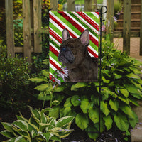 French Bulldog Candy Cane Holiday Christmas Flag Garden Size