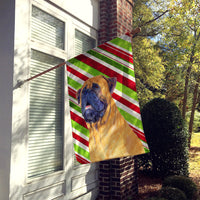 Mastiff Candy Cane Holiday Christmas Flag Canvas House Size