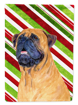 Mastiff Candy Cane Holiday Christmas Flag Canvas House Size