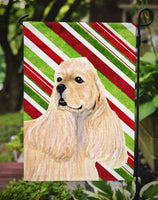 Cocker Spaniel Candy Cane Holiday Christmas Flag Garden Size