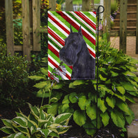 Schnauzer Candy Cane Holiday Christmas Flag Garden Size