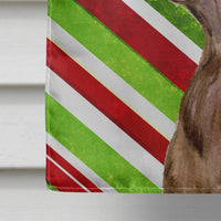 Field Spaniel Candy Cane Holiday Christmas Flag Canvas House Size