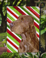 Field Spaniel Candy Cane Holiday Christmas Flag Garden Size