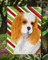 Cavalier Spaniel Candy Cane Holiday Christmas Flag Garden Size