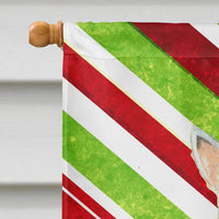 Scottish Terrier Candy Cane Holiday Christmas Flag Canvas House Size