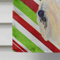 Scottish Terrier Candy Cane Holiday Christmas Flag Canvas House Size