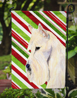 Scottish Terrier Candy Cane Holiday Christmas Flag Garden Size