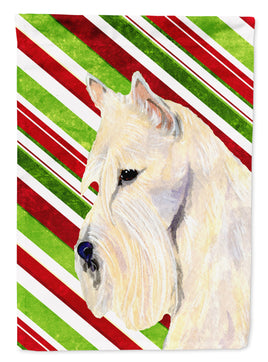 Scottish Terrier Candy Cane Holiday Christmas Flag Garden Size