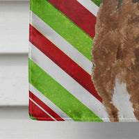 Chesapeake Bay Retriever Candy Cane Holiday Christmas Flag Canvas House Size