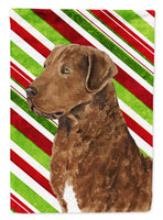 Chesapeake Bay Retriever Candy Cane Holiday Christmas Flag Canvas House Size