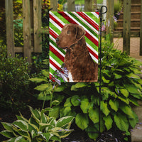 Chesapeake Bay Retriever Candy Cane Holiday Christmas Flag Garden Size