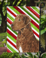 Chesapeake Bay Retriever Candy Cane Holiday Christmas Flag Garden Size