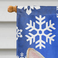 Chihuahua Winter Snowflakes Holiday Flag Canvas House Size