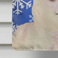 Chihuahua Winter Snowflakes Holiday Flag Canvas House Size