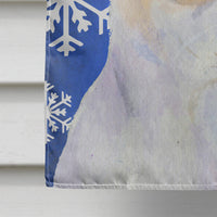 Chihuahua Winter Snowflakes Holiday Flag Canvas House Size