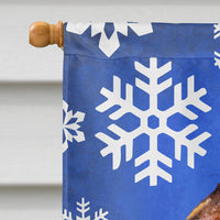 Brussels Griffon Winter Snowflakes Holiday Flag Canvas House Size