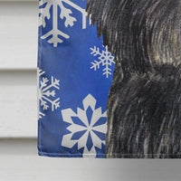 Affenpinscher Winter Snowflakes Holiday Flag Canvas House Size