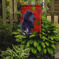 Cocker Spaniel Red Green Snowflakes Christmas Flag Garden Size