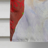 Chihuahua Red and Green Snowflakes Holiday Christmas Flag Canvas House Size