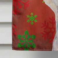 Dandie Dinmont Terrier Red Snowflakes Holiday Christmas Flag Canvas House Size