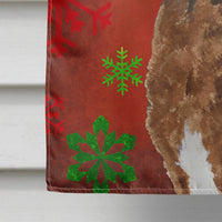 Chesapeake Bay Retriever Snowflakes Holiday Christmas Flag Canvas House Size