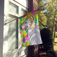 Borzoi Easter Eggtravaganza Flag Canvas House Size