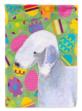 Bedlington Terrier Easter Eggtravaganza Flag Garden Size