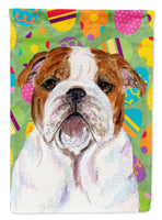 Bulldog English Easter Eggtravaganza Flag Canvas House Size