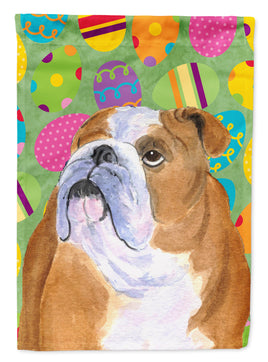 Bulldog English Easter Eggtravaganza Flag Canvas House Size