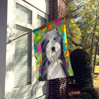 Bearded Collie Easter Eggtravaganza Flag Canvas House Size