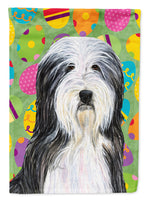 Bearded Collie Easter Eggtravaganza Flag Canvas House Size