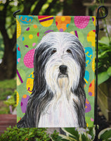 Bearded Collie Easter Eggtravaganza Flag Garden Size