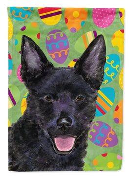 Australian Kelpie Easter Eggtravaganza Flag Canvas House Size