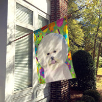 Bichon Frise Easter Eggtravaganza Flag Canvas House Size