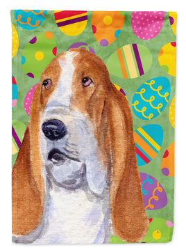 Basset Hound Easter Eggtravaganza Flag Garden Size