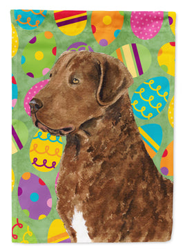 Chesapeake Bay Retriever Easter Eggtravaganza Flag Canvas House Size